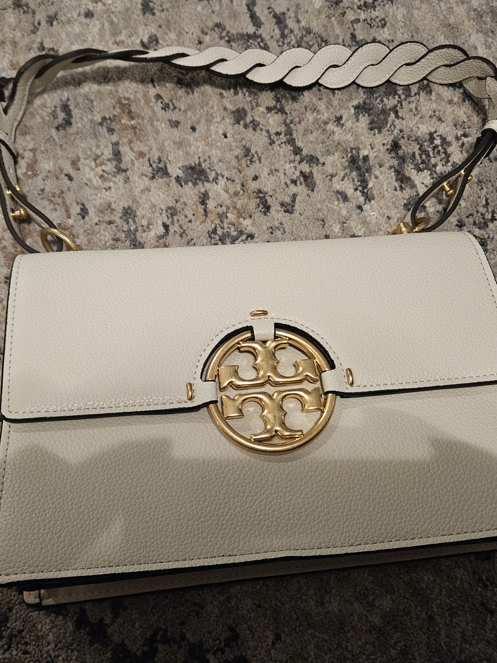 Tory Burch Miller Flap New Ivory Shoulder Bag